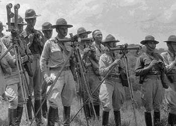 Major Lynton Scharff (3rd from right)