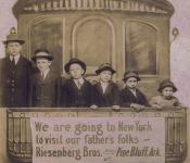 Early 1900s Riesenberg Brothers on the train