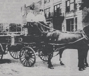 Pine Bluff fire dept wagon early 1900s